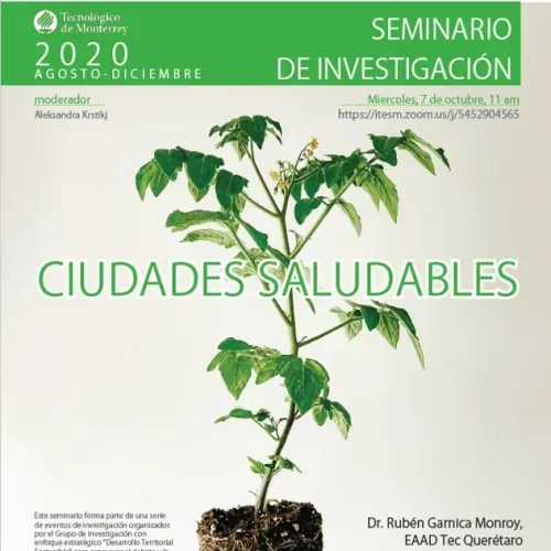 Ciudades saludables webinar flyer