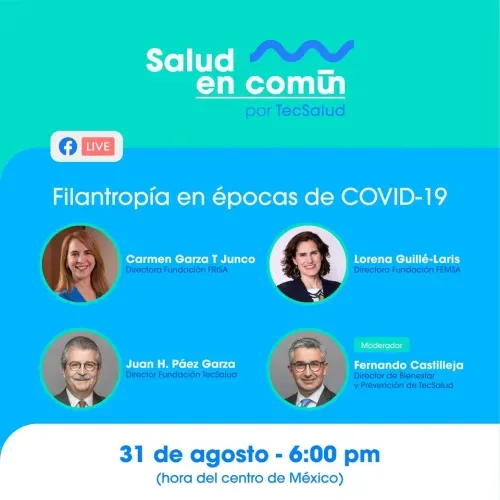 Filantropía en épocas de COVID-19 Flyer Tec Salud